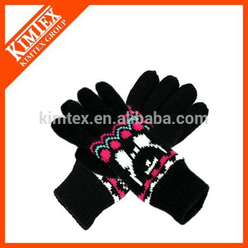 winter fashion jacquard gloves for women